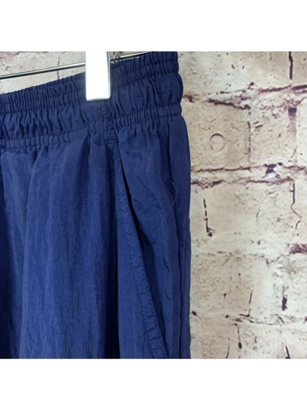 Nike Navy Jogger Nylon Windbreaker Elastic Waist Pants